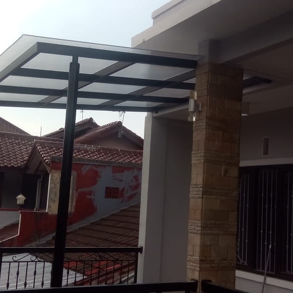 KANOPI BALKON ATAP KACA